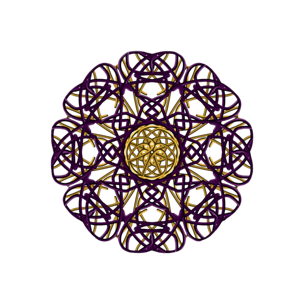 Mándala Oro con Negro